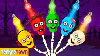 Skeleton Color Mixing Family - Crazy Skeletons Collection And Kids Songs By Teehee Town