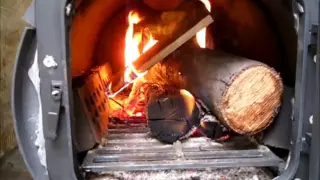 test burning the barrel stove and sampling survival food rations