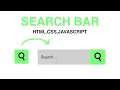 Animated search bar using HTML CSS and Javascript Expandable search bar