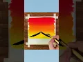 Easy sunset painting with poster color