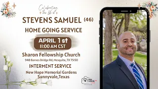 STEVENS SAMUEL 46 HOME GOING SERVICE 2026 MESQUITE TEXAS