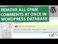How to Delete All Spam Comments at Once in WordPress Database with phpMyAdmin