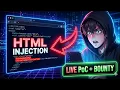 HTML Injection Bug Explained with Live PoC Web Security Bug Bounty Tutorial
