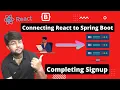 Connecting React App with Spring Boot Sending User Signup Data to Backend Hindi