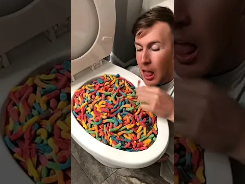 Why Is He Eating From a Toilet?! 😭#viral  #funny #food