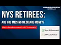 How NYS Retirees Get Medicare Part B IRMAA Reimbursed 2026 Process Explained