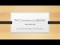 INT function in QBASIC ThinkComputer