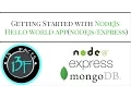 Getting Started With NodeJS ExpressJs Hello World application