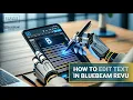 How to Edit Text in Bluebeam Revu 21 Edit Cut Select Snapshot or Erase Content in Revu