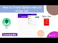 Create Option menu in Action Bar in Android Studio Learninig Bot