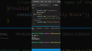 JavaScript try catch finally execution flow