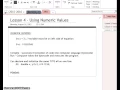 CS Spaunhorst Lesson 4 Part 1 Using Numeric Values