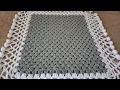 Crochet table cover woolen table cloth square thalposh new design