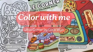 Color with me | Pizza Restaurant | ASMR | Alcohol markers | Coco Wyo Little Corner