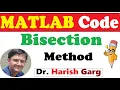 MATLAB Code of Bisection Method for Root Finding