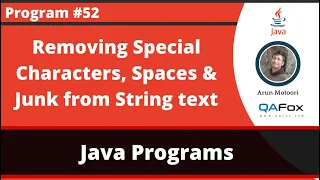 Java program to remove special characters spaces and other junk from the given String text