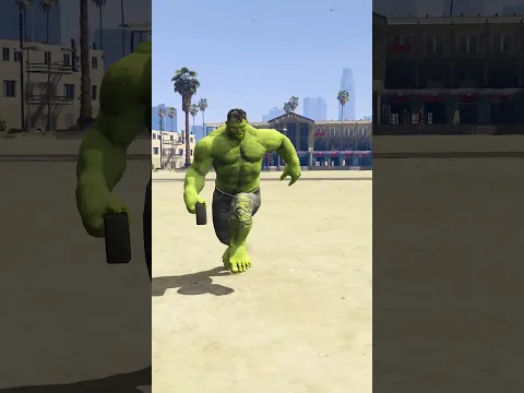 Hulk Helping Shinchan And Franklin#gta #hulk #funny