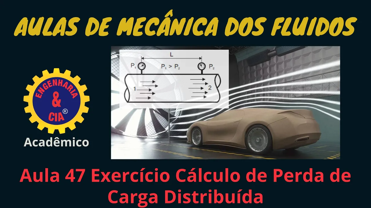 #MECFLU 47 EXERCÍCIO CÁLCULO DE PERDA DE CARGA DISTRIBUÍDA | MECÂNICA DOS FLUIDOS
