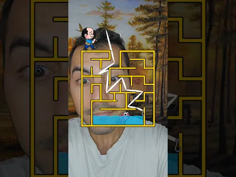 The fisherman's game of a maze and catching a fish with a fishing rod #fishing #maze #puzzle #game