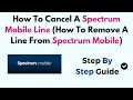 How To Cancel A Spectrum Mobile Line How To Remove A Line From Spectrum Mobile