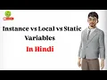 Instance vs Static vs Local Variables in Java Full Comparison Explained in Hindi