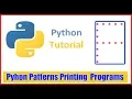 Python Pattern Printing Programs To print alphabet Symbol F by Durga Sir