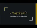 Welcome to HackerRank Python Series