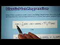 UNIT III ElasticNet Regression