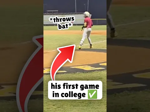 his first college swing 🤯