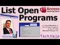 List All Open Programs on the PC with Microsoft Access VBA and the EnumWindows Function
