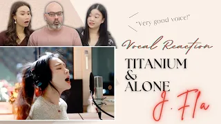 Titanium \u0026 Alone | J Fla (Cover) - Vocal Coach Reacts