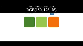 Find my RGB Color Game using JavaScript