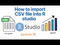 Import CSV file into R Studio ggplot2 R for beginners