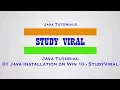 Java Tutorials 01 - Installation of Java On Windows 10