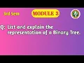 VTU DSA Module 3 Representation of Binary Tree Array Linked Representation BCS304