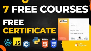 7 Free Certificate Courses LIVE LetsUpgrade Free Courses