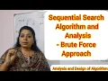 Lec18 Sequential Search Algorithm and it s time complexity Brute Force Approach