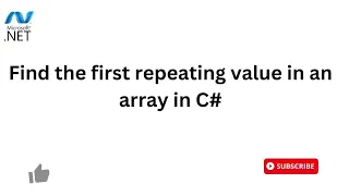Find the first repeating value in an array in C