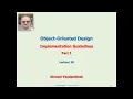Lecture 18 Implementation Guidelines Part 1