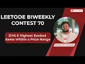 K Highest Ranked Items Within a Price Range Leetcode 2146 BI-Weekly Contest 70 Solution Java