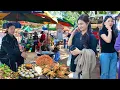 Amazing Place CAMBODIAN Street Food in Countryside - Walking Tour at Udong Resort Food Market 2025