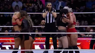 AEW Toni Storm and Mariah May double kiss Saraya and Harley Cameron