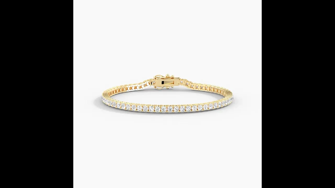 5 CTW Lab-Grown Diamond Tennis Bracelet in 14K Gold/Platinum – Classic & Timeless