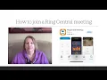 How to connect to a Ring Central online meeting via Desktop Laptop or Mobile Device