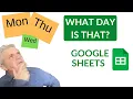Get Day of the Week WEEKDAY Function in Google Sheets