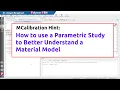Howto use a Parametric Study in MCalibration