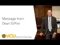A welcome message from Dean Joseph T DiPiro