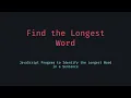 Find the Longest Word in a String JavaScript Coding Challenge