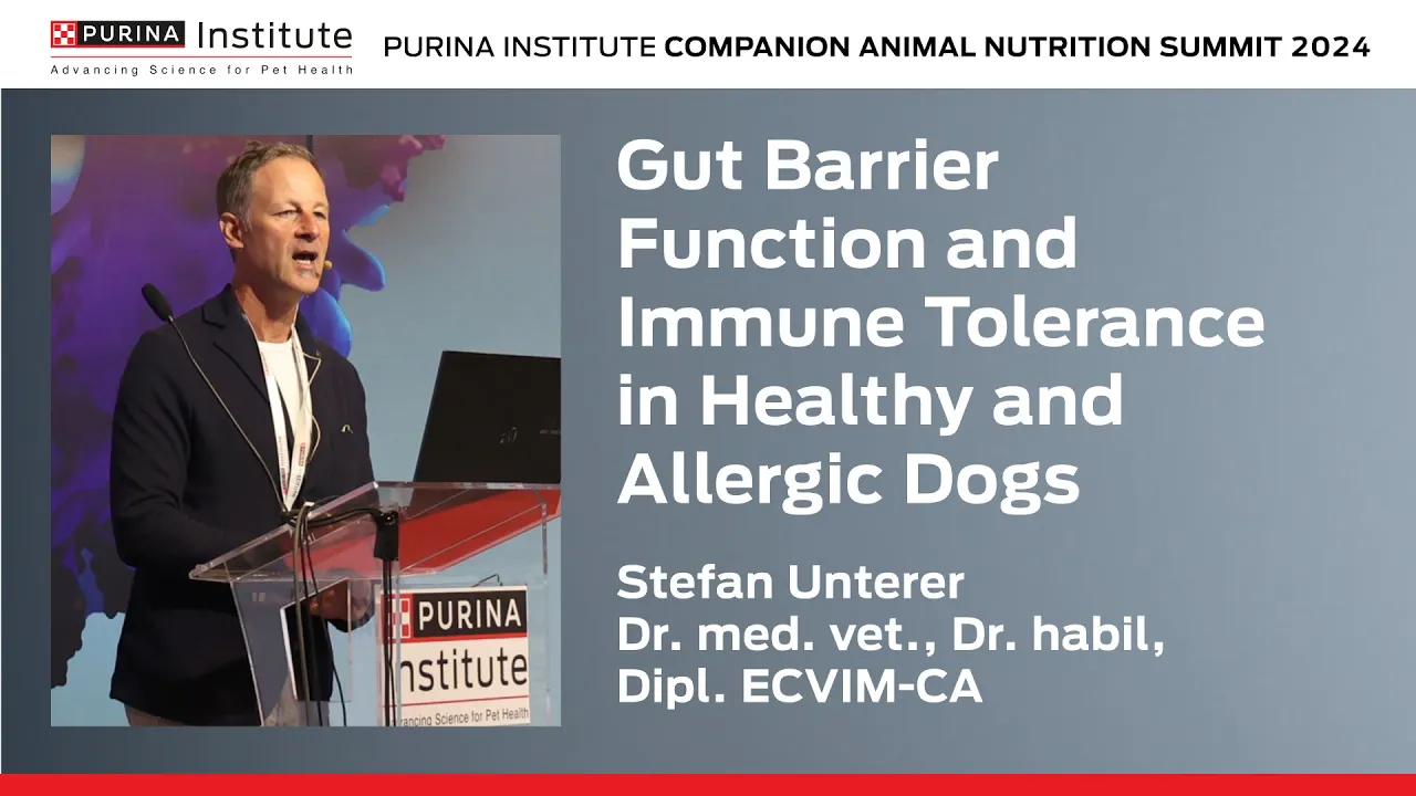 Gut Barrier Function and Immune Tolerance in Healthy and Allergic Dogs - Stefan Unterer