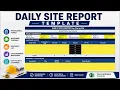 Daily Site Report Template for Civil Engineers Free Excel Download